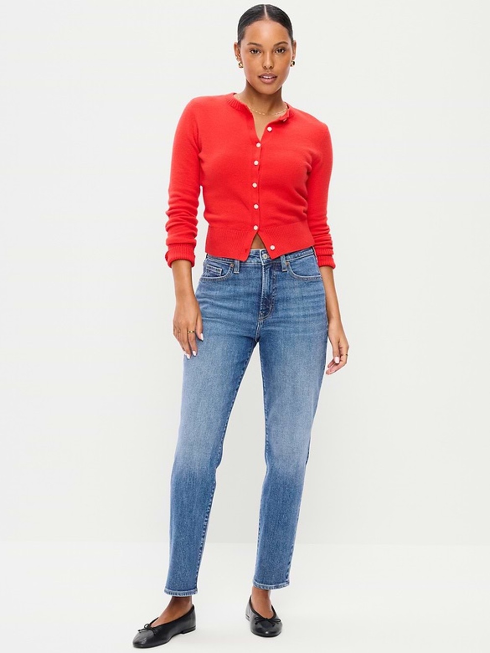 Old Navy High Rise O.G. Straight Jeans Size 14 Tall Medium Wash